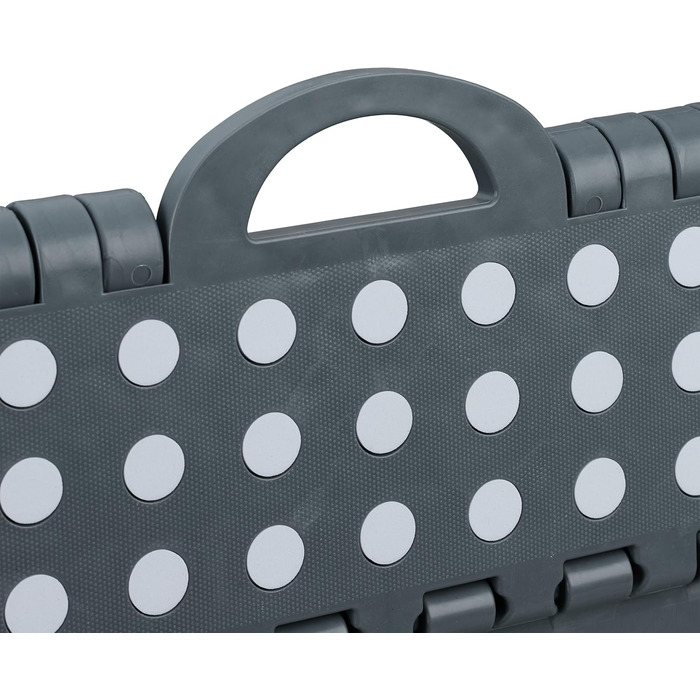 Складний табурет Relaxdays - туристичний, дитячий, для ванної кімнати, до 150 кг, пластик, сірий/білий (антрацит/білий)