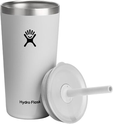 Термостакан Hydro Flask Travel Tumbler 1180 мл (40 Oz) з кришкою та трубою, нержавіюча сталь, вакуумна ізоляція, білий