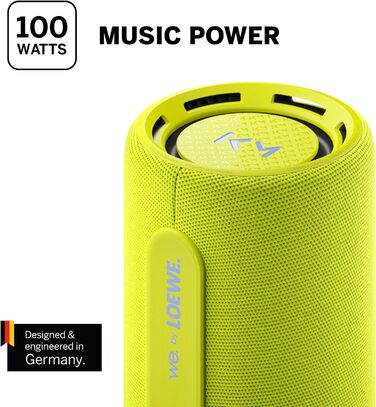 Loewe We. HEAR pro: Портативна Bluetooth колонка 60W, водостійка, з акумулятором до 17 годин, для дому та вулиці (неоновий колір)