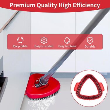 Змінна насадка для швабри O Cedar EasyWring Spin Mop, мікрофібра, трикутна з жорсткою щетиною, для ванної, кухні, басейну, скла та плитки, 2 шт.