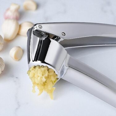 Преміум-прес для часнику EliteHoff з нержавіючої сталі, часникорізка, міцний та практичний кухонний аксесуар, стійкий до миття в посудомийній машині