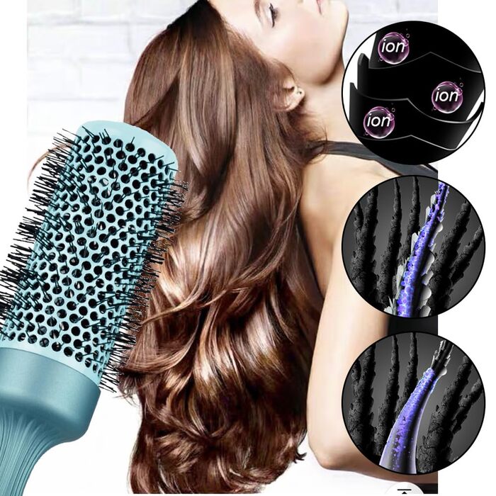 Набір для укладки волосся Haar-Rundbürste: круглі щітки, термостійкий нейлон, кераміка, антистатичні, для салонного догляду, з масажною щетиною