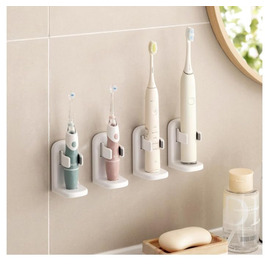 Настінний тримач для електричної зубної щітки Toski (2 шт.) - без свердління, для 4 щіток, білий