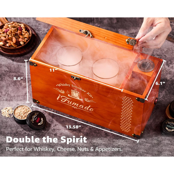 Електричний набір для копчення віскі в ретро стилі