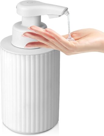 Phneems Automatic Soap Dispenser - Electric Automatic Soap Dispenser with Sensor - No Touch Sensor - Automatic Soap Dispenser for Bathroom, Kitchen, Office - USB - White