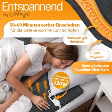 Електрична грілка KESSER® з плюшу 180x130 см сірого кольору | з таймером, автоматичним вимкненням, 7 температурних режимів, цифровим дисплеєм, прання до 40°C | Тепла та м'яка ковдра | Сертифікат TÜV SÜD GS