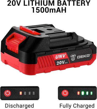 Акумуляторний шуруповерт-дрель DEKOPRO 20V 30 предметів: комплект з аксесуарами, 18+1 ступенів крутного моменту, ударний режим, 40Nm, з акумулятором та зарядним пристроєм