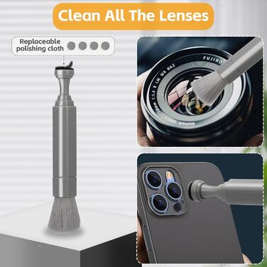 Набір для чищення клавіатури Alyvisun 11 в 1: для ноутбука, телефону, планшета, комп'ютера. Сірий