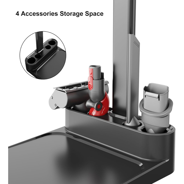 Підставка для пилососа MOOPHY, сумісна з Dyson V15, V12, V11, V10, V8, V7, стабільне зберігання, док-станція, аксесуари та насадки