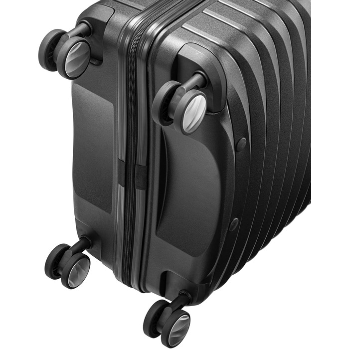 Набір валіз Zelsius 4 шт., чорний | Чотири валізи з жорстким корпусом, TSA замком, подвійними колесами та внутрішнім роздільником | Валізи ручної поклажі, набір валіз з жорстким корпусом 4 шт., велика валіза, дорожній набір