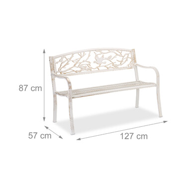Relaxdays Garden Bench - Bird Design
