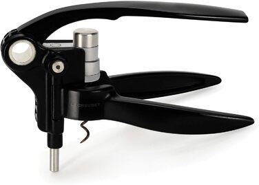 Le Creuset Professional Corkscrew Set with Matching Capsule Cutter, Wine Cork Removal, Black/Silver, Metal, LM250, 49005000000700