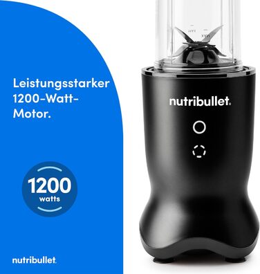 Nutribullet Ultra NB1206MB: Електричний блендер для смузі з Tritan-контейнером, 1200W, сірий