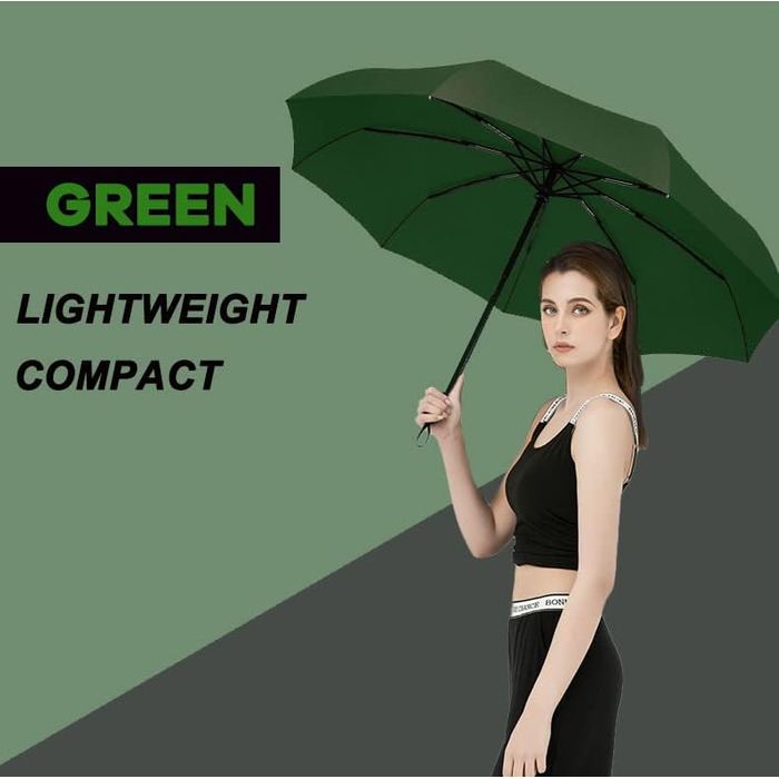 Вітростійкий туристичний парасолька SIEPASA, компактний автоматичний парасолька для подорожей, маленький та портативний