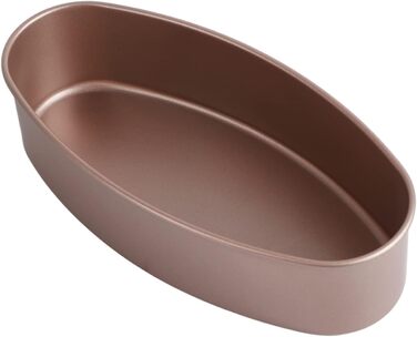 TOPINCN Cake Molds, Cheesecake Molds DIY Oval Cake Mold Muffin Mold (Gold)