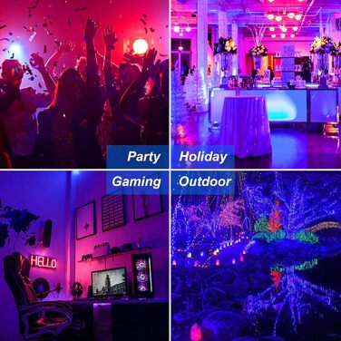 LED Floodlights Outdoor, 100W Smart RGB Floodlights with Remote Control and Bluetooth App, LED Floodlight Spotlights Color Changing Projector, IP66 Waterproof Floodlight for Gardens, Patios (2 Pack)