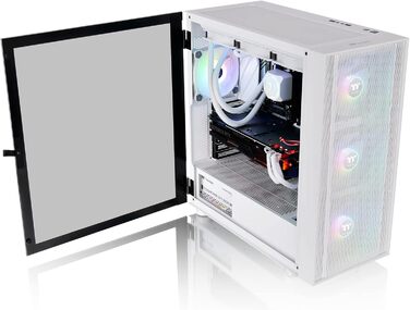 Корпус Thermaltake TG RGB ATX з темперованим склом | 120мм вентилятор | Чорний (H570 ARGB, Snow)
