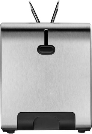 WMF Stelio 2-Slice Stainless Steel Toaster, Double-Slot Toaster with Bread Roll Attachment, Bagel Function, 7 Browning Levels, 900 W, Matte Stainless Steel Toaster