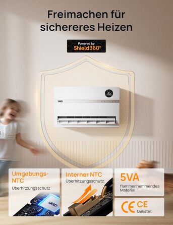 Електричний конвекторний обігрівач Dreo Smart Heizung - 2000W з Wi-Fi, пультом та таймером, PTC кераміка, енергозбереження