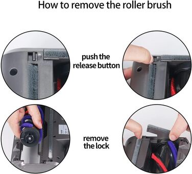 Насадка для пилососа Dyson V7, V8, V10, V11, V15 з прямим приводом та 4 світлодіодами, для твердих поверхонь та килимових покриттів