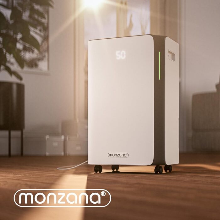 Електричний осушувач повітря MONZANA для дому та ванної кімнати, 20л, з LED-дисплеєм та 24-годинним таймером, очищувач повітря для алергіків
