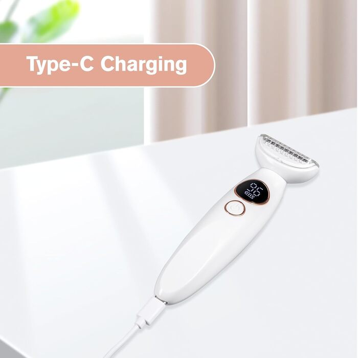 Електричний жіночий тример Carehabi 5-в-1 для тіла, обличчя та бікіні. Вологостійкий (IPX7) з USB-станцією.