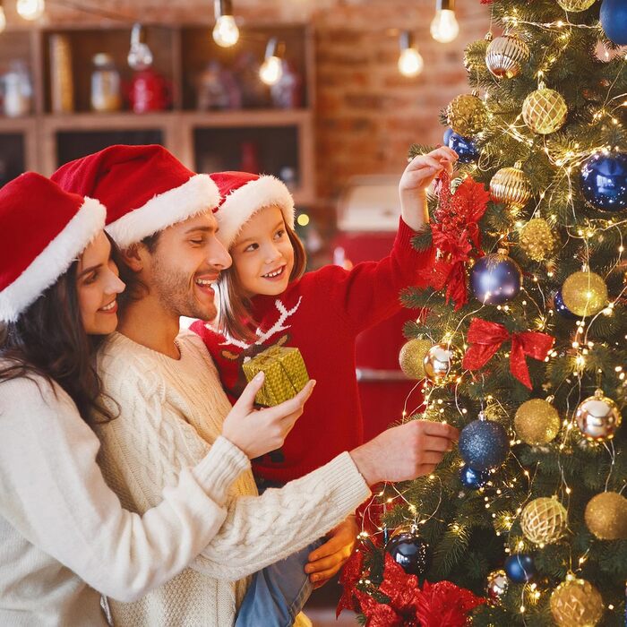 Набір прикрас для ялинки Relaxdays: 110 кульок, мішура та інше. Золотий декор для ялинки