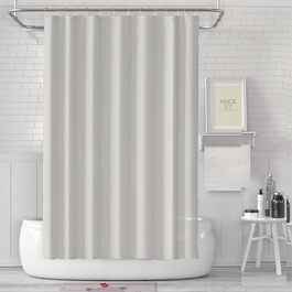 Штора для ванни 180x180 см, водонепроникна, антигрибкова, з кільцями, бежева (1 шт.)