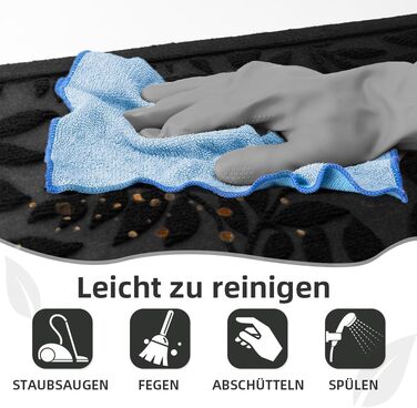 Килимок для дому та вулиці з антиковзким покриттям, 45x75 см, зелений