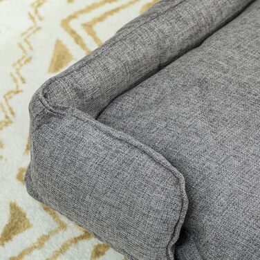 Диван-ліжко для собак PawHut з підлокотником, на дерев'яних ніжках, 96 x 66 x 24 см, темно-сірий