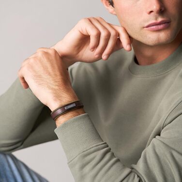 Чоловічий шкіряний ремінець Fossil з пряжкою (Горіхово-коричневий)