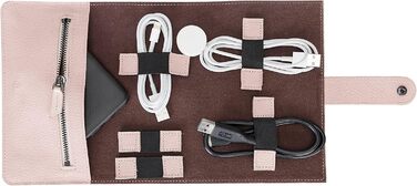 Органайзер для подорожей Solo Pelle: універсальний чохол для кабелів, аксесуарів та гаджетів (Nude Rosa)