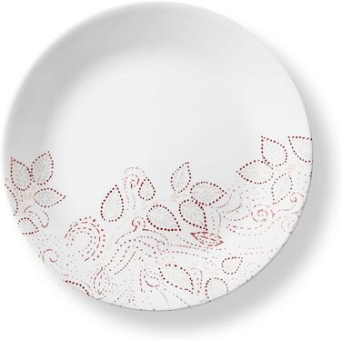 Набір посуду Corelle Leaf Stitch на 4 особи, червоний, 12 предметів