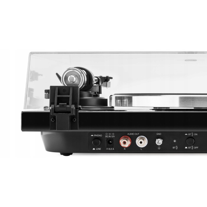 Вініловий програвач JVC AL-E534B, чорний, ручний, пасовий привід