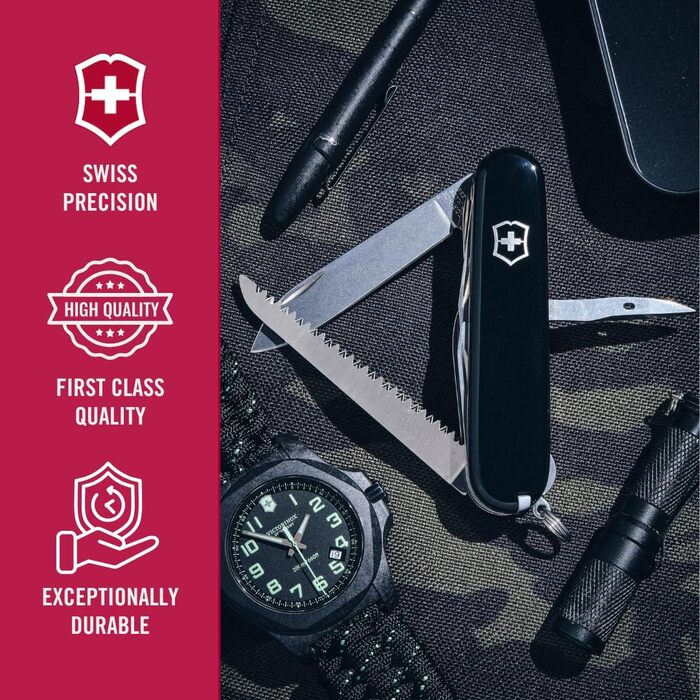 Мультитул Victorinox Huntsman: Швейцарський  ніж з 15 функціями, чорний