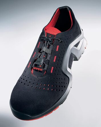 Черевики захисні Uvex 1 x-tended Support, S1 P SRC, для жінок та чоловіків, чорно-лімоний, 44 EU