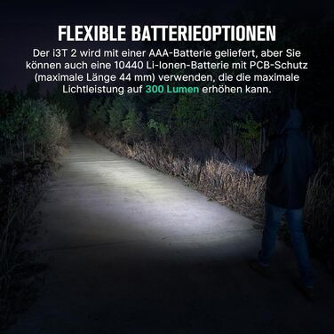 OLIGHT I3T 2 Mini Flashlight, 200 Lumens Compact Bright Light with Dual-Sided Pocket Clip, 2 Light Modes AAA Battery Lamp with Tail Cap Switch for Camping, Outdoor Activities, and Hiking