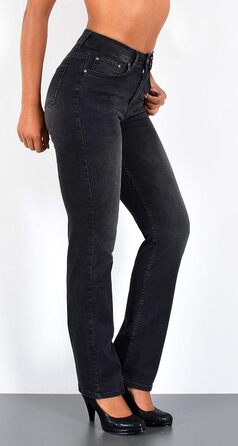 Джинси жіночі ESRA Straight Stretch High Waist - преміум, класичний крій, великі розміри (G6, J582)