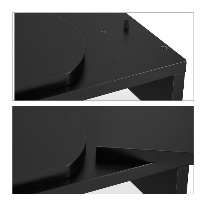 Relaxdays Black Monitor Stand for 2 Monitors