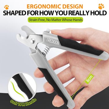 Професійна нігтьова шарикова пилка для собак та котів з високоякісною пільцювальною пилкою з нержавіючої сталі та надгострими лезами з нержавіючої сталі 4Cr13 для маленьких, середніх та великих порід