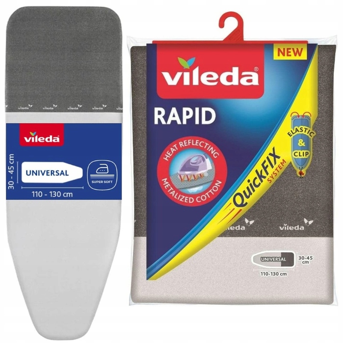 Металізований чохол для прасувальної дошки Vileda Rapid, 130x45 см