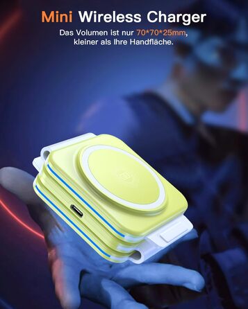 3-в-1 Бездротова зарядка для Apple Watch, iPhone та AirPods (жовта)