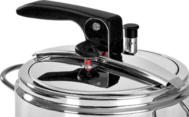 Barazzoni Pressure Cooker, Model, ø22cm, 5lt Capacity, Quick Cooker Model Basic, Ø 22 cm, 5 l Capacity, Induction, Made in Italy, Stainless Steel, Silver Single