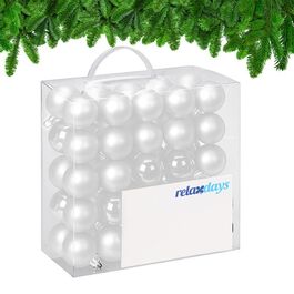 Relaxdays Set of 50 Christmas Baubles