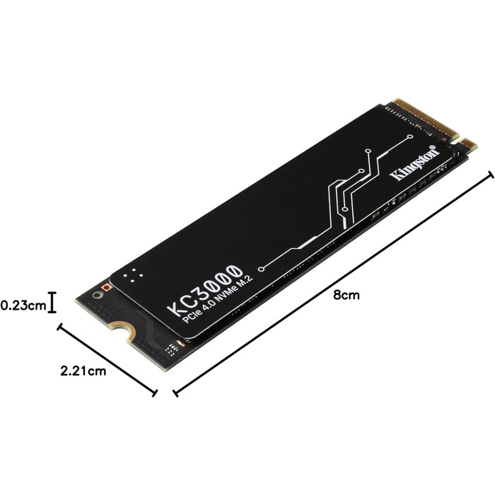 SSD Kingston KC3000 2TB PCIe 4.0 NVMe M.2 - Швидкий накопичувач для ПК та ноутбуків