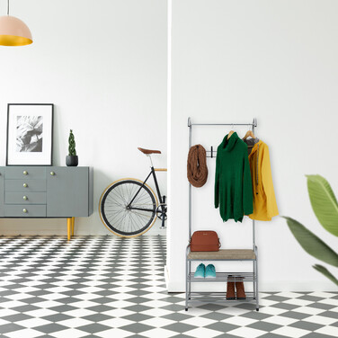 Relaxdays Wardrobe with Shoe Storage & Bench