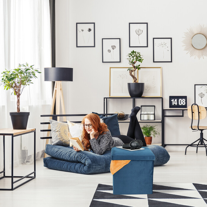Relaxdays Ottoman з місцем для зберігання речей