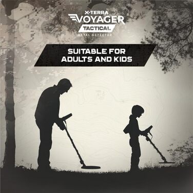 Металодетектор Minelab X-Terra Voyager Tactical - професійний, для дорослих, водонепроникний, 4 режими, з навушниками, рюкзаком та лопатою (Forest, Green)