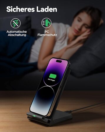 Бездротовий зарядний пристрій TECKNET, складаний, швидка зарядка для iPhone 17/16/15/14/13/12/11/Pro Max, Apple Watch Ultra/11-3/SE, AirPods Pro 3-2/4-2, чорний