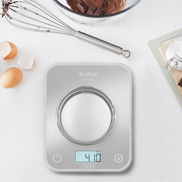 Кухонні ваги Tefal Optiss, сріблястий/сірий, 5 кг